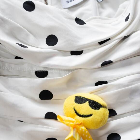 Self-Portrait Taffeta Polka Dot Top - Size 4 - Picture 6 of 9